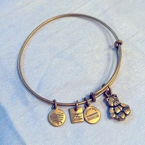 Alex and Ani Teddybear Charm Bangle Bracelet